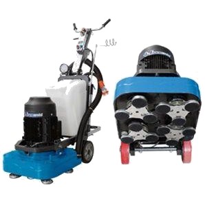 Stonecrete 27" prep and polishing floor machine, front and underside